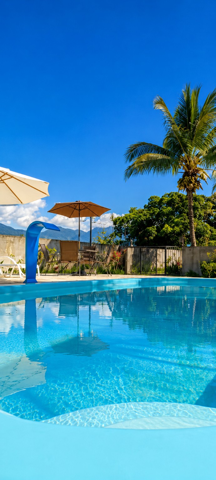 Área da piscina da Pousada Juqueriquerê, fotografia 4